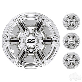 CAP-0064 - Wheel Cover, SET OF 4, 10" Daytona Chrome