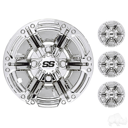 CAP-0064 - Wheel Cover, SET OF 4, 10" Daytona Chrome