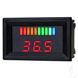 CGR-134 - 36 Volt Digital Voltage Display Charge Meter, Horizontal