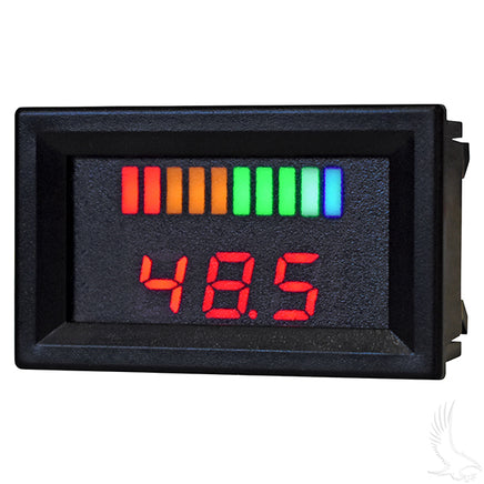 CGR-135 - 48 Volt Digital Voltage Display Charge Meter, Horizontal