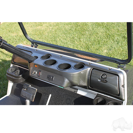 DASH-0005A - Dash, Carbon Fiber 4 Cup, Club Car DS