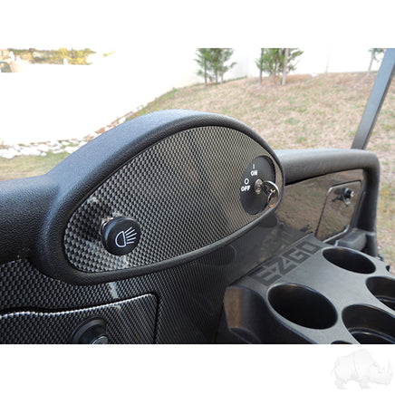 DASH-0084 - Dash Cover Plate, Carbon Fiber, E-Z-Go RXV Fleet