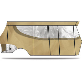 ENC-DT1222-SD - DoubleTake Enclosure & Valance for Kwick-Track Rail System, 6 Pass, Club Car DS New Sty 00+, Sand