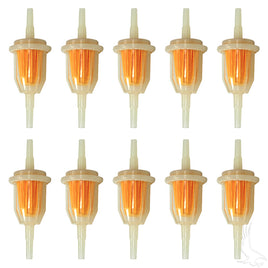 FIL-0014A - Fuel Filter, BAG OF 10, E-Z-Go RXV, TXT 94+, Club Car 92+, Yamaha G1 78-89, G14/16/20-Drive 4 Cy 94+