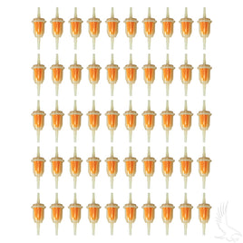 FIL-0014B - Fuel Filter, BAG OF 50, E-Z-Go TXT 94+, RXV, Club Car 92+, Yamaha G1 78-89, G14/16/20-Drive 4 Cy 94+