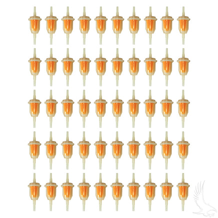 FIL-0014B - Fuel Filter, BAG OF 50, E-Z-Go TXT 94+, RXV, Club Car 92+, Yamaha G1 78-89, G14/16/20-Drive 4 Cy 94+