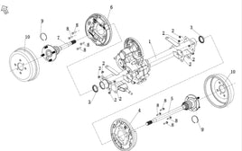 REAR AXLE AND BRAKE diagram