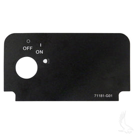 KEY-24 - Decal, Key Switch w/ On and Lights, E-Z-Go TXT/Medalist