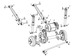 Kandi Kruiser Rear Axle, Motor, & Suspension