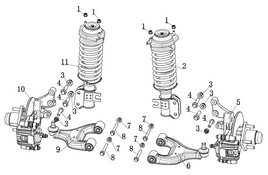 Kandi Kruiser Pro Front Suspension Assy