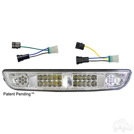 LGT-109LF - LED Headlight Bar, E-Z-Go Medalist/TXT 94-13 with Adapters for use with Factory Harness