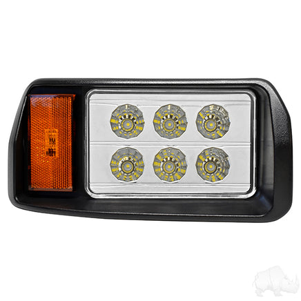 LGT-128L - LED Headlight Assembly, Passenger Side, Club Car DS 93+, 12-48V, Factory Style