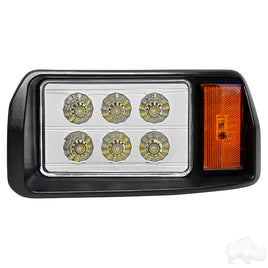 LGT-129L - LED Headlight Assembly, Driver Side, Club Car DS 93+, 12-48V, Factory Style