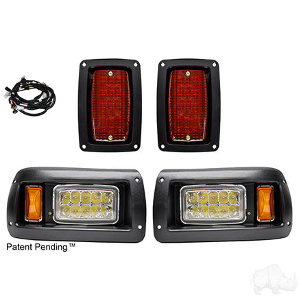 LGT-305L - RHOX LED Adjustable Light Kit w/ Plug and Play Harness, Club Car DS 93+, 12-48V