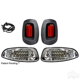 LGT-310LC - RHOX LED Clear Factory Style Light Kit w/ Plug and Play Harness, E-Z-Go RXV 08-15, 12-48V