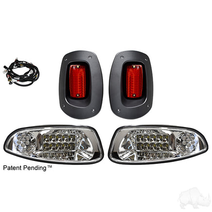 LGT-310LC - RHOX LED Clear Factory Style Light Kit w/ Plug and Play Harness, E-Z-Go RXV 08-15, 12-48V