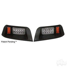 LGT-314L - LED Adjustable Headlights with Bezels, E-Z-Go TXT 96-13