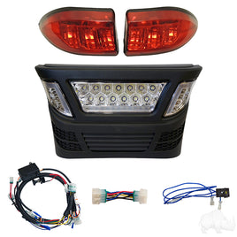 LGT-340L - RHOX LED Light Bar Bumper Kit w/ Multi Color LED, Club Car Precedent Gas 04+ & Electric 04-08.5