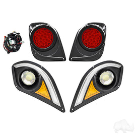 LGT-401L - RHOX LED Light Kit w/ RGBW LED Running Lights and Plug and Play Harness, Yamaha Drive2, 12-48V