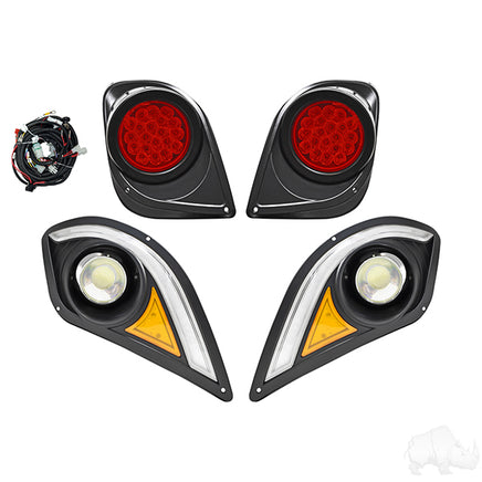 LGT-401L - RHOX LED Light Kit w/ RGBW LED Running Lights and Plug and Play Harness, Yamaha Drive2, 12-48V