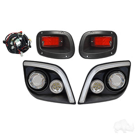 LGT-402L - RHOX LED Light Kit w/ RGBW LED Running Lights and Plug and Play Harness, E-Z-Go Express, 12-48V