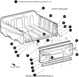 SVC-TAILGATE, PLASTIC BED 40"