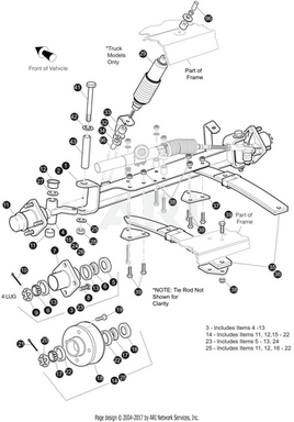 SVC-AXLE,FRNT,NARROW, W/BRK,YEL