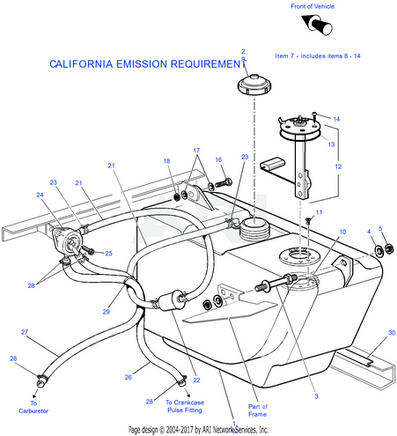 FUEL PUMP (MCI ENGINES) - EZGO OEM | Canyon Lake Mobile