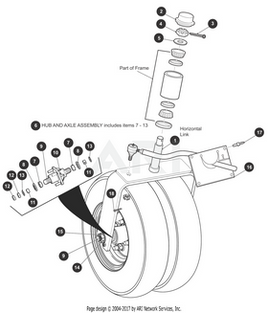HUB & AXLE,FRONT-ASSY