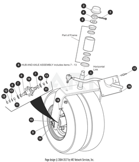 HUB & AXLE,FRONT-ASSY