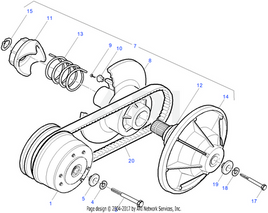 BELT, CVT DRIVE, ST480 - EZGO OEM | Canyon Lake Mobile