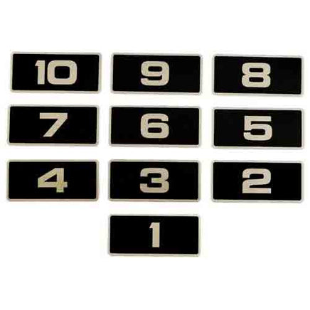 NUMBER 61-70 PLATINUM, DECAL