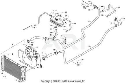 Thermostat/Radiator Coolant Pipe