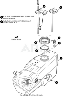 SVC-FUEL TANK,MWB,W/ SENDER-ASSY - EZGO OEM | Canyon Lake Mobile