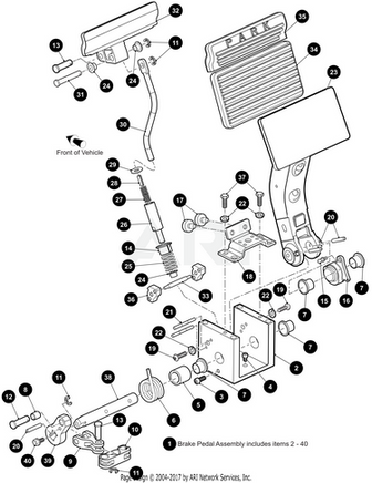 COVER PEDAL PARK BRAKE - EZGO OEM | Canyon Lake Mobile