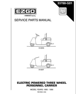 MANUAL-SERVICE PARTS-XI835 S/T