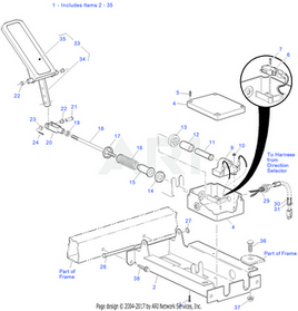 WIRING, HARNESS, PEDAL BOX - EZGO OEM | Canyon Lake Mobile