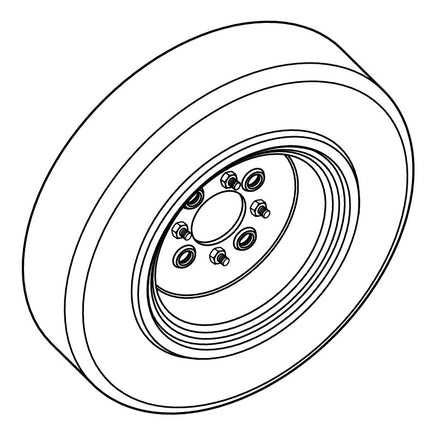 ASSY,TIRE/WHL 4X8 SOLID NON-MARK