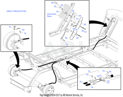 LEVER, PARK BRAKE, FOOT OPERTD - EZGO OEM | Canyon Lake Mobile