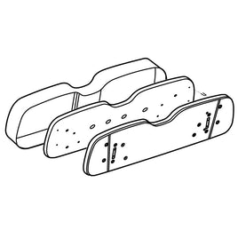 SEAT BACK,CONTOURED RXV,OYSTER-ASSY