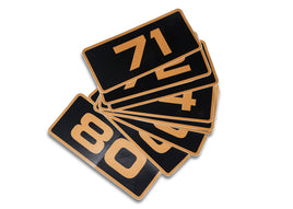 DECAL SET-BLK/GOLD (71-80)