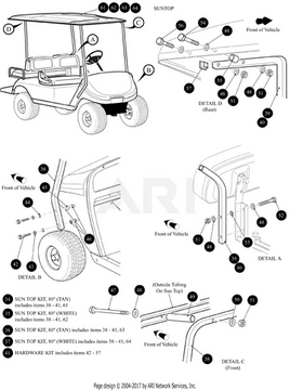 SVC-REAR STRUT, 80" TOP, LEFT
