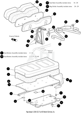 SOUND TREATMENT,SEAT BOTTOM,STD GOLF