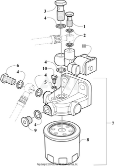 Manifold Fuel Filter, Complete - EZGO OEM | Canyon Lake Mobile