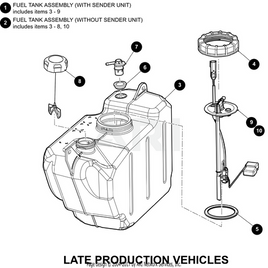 SVC-PICKUP,FUEL,W/SDR,TXT-ASSY - EZGO OEM | Canyon Lake Mobile