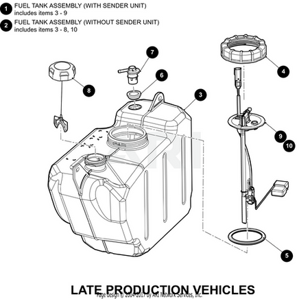 SVC-PICKUP,FUEL,W/SDR,TXT-ASSY - EZGO OEM | Canyon Lake Mobile