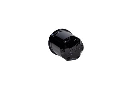 SS WHEEL CAP,PLSTC,GLSS BLK,BLK SS,2018+