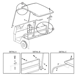 HARDWARE,SHORT CANOPY MTG ASSY-KIT