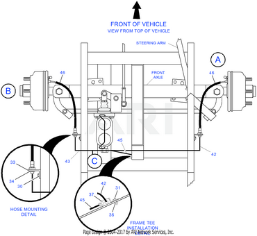 TEE FRAME-HYDRAULIC BRAKES - EZGO OEM | Canyon Lake Mobile
