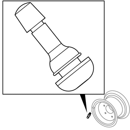 VALVE STEM-W/CAP(CHROME)NEW ST SPORT